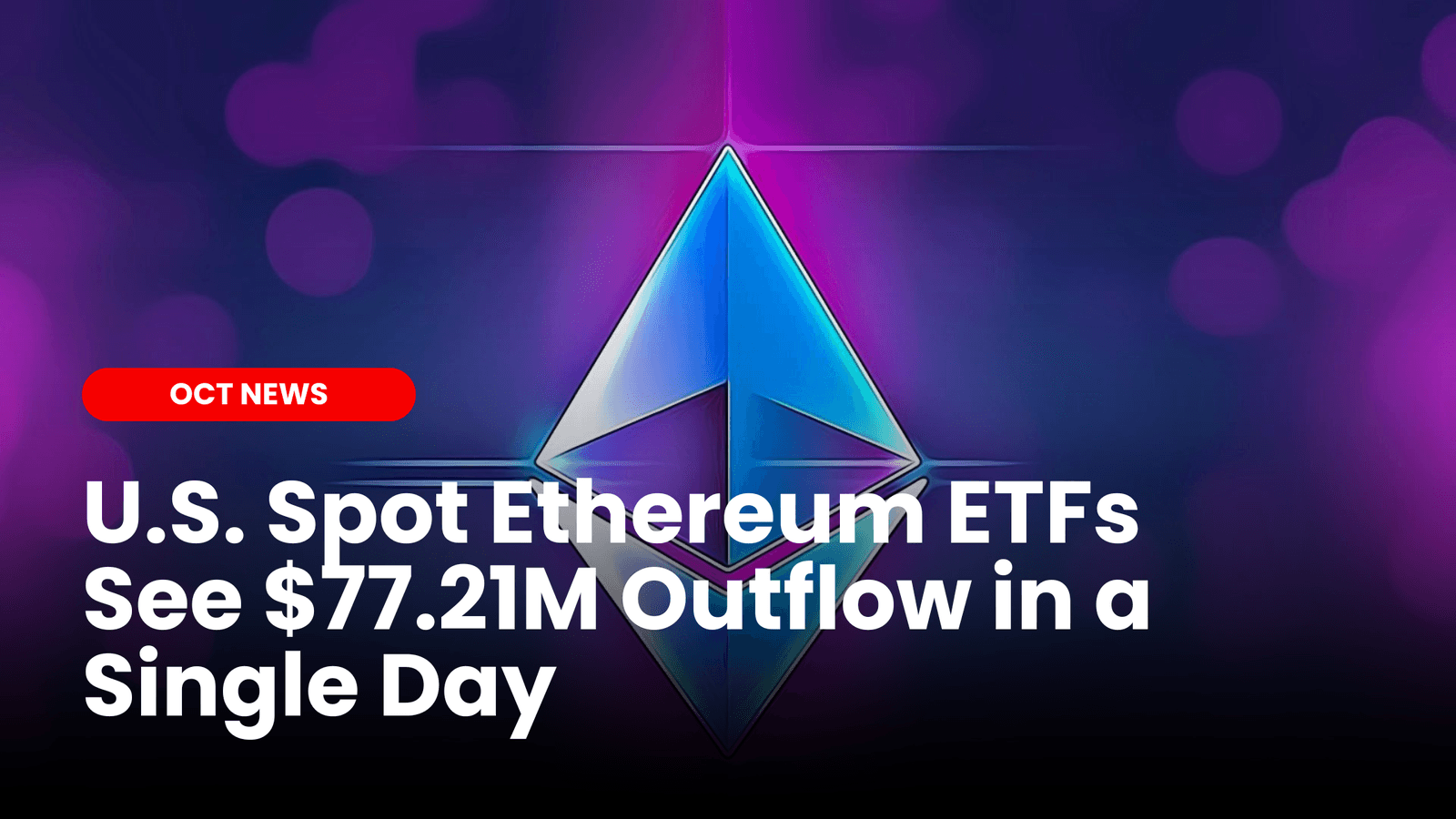 U.S. Spot Ethereum ETFs See $77.21M Outflow in a Single Day