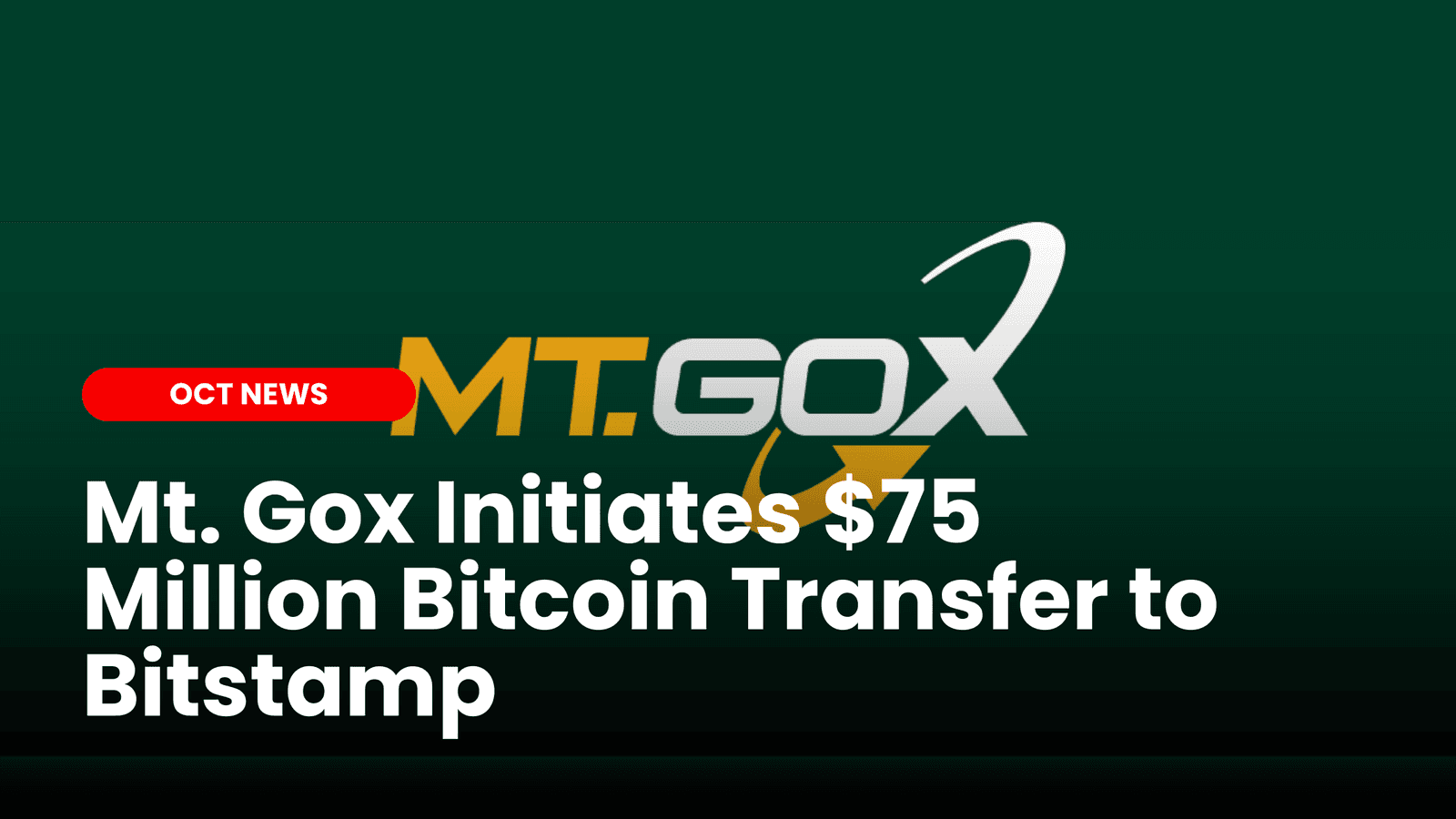 Mt. Gox Initiates $75 Million Bitcoin Transfer to Bitstamp