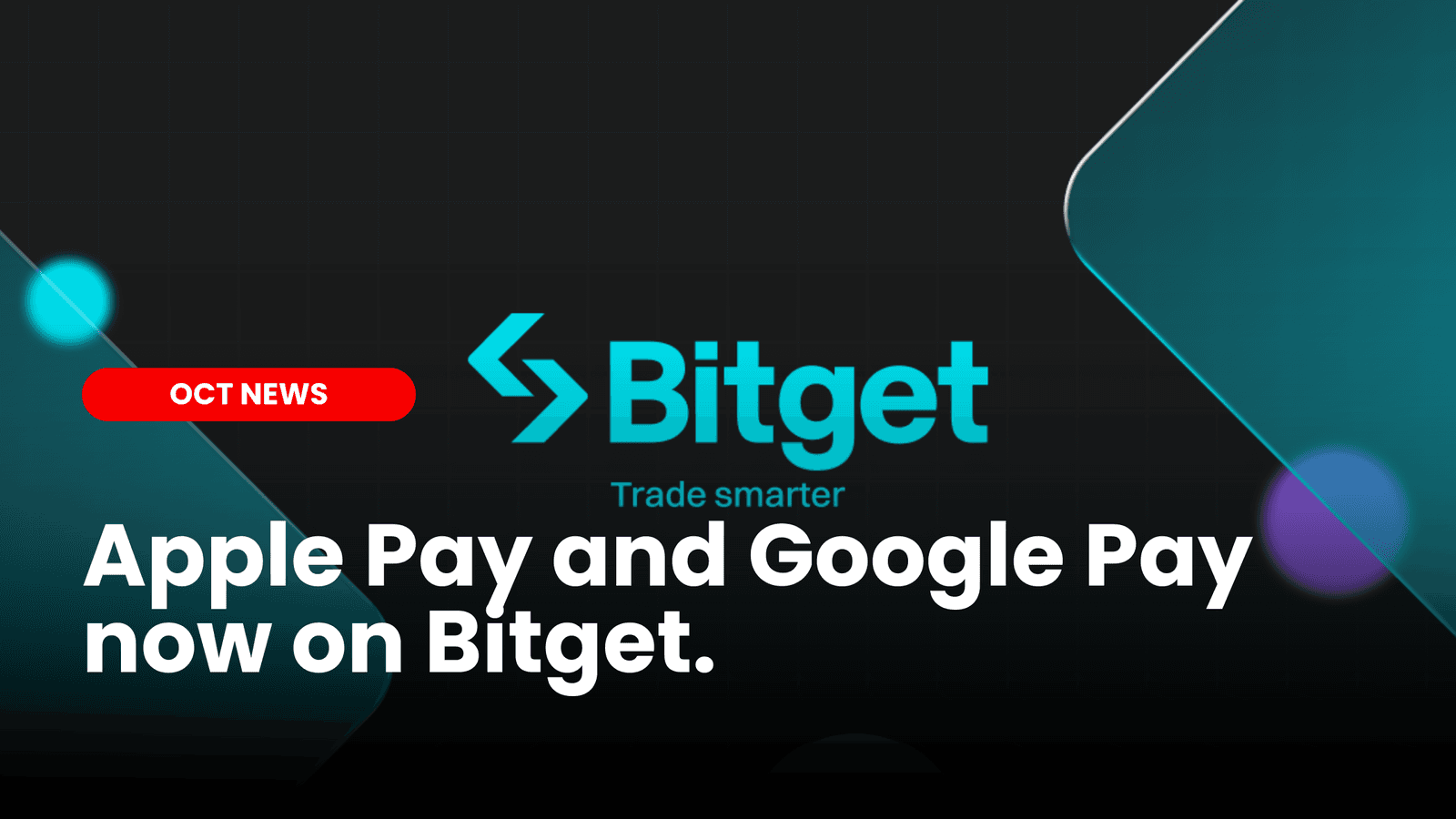 Apple pay and Google pay now on Bitget