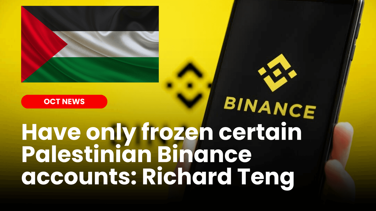 Only certain Palestinian accounts frozen by Binance: Richard Teng