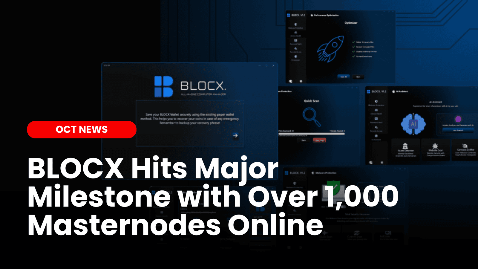 BLOCX Hits Major Milestone with Over 1,000 Masternodes Online image