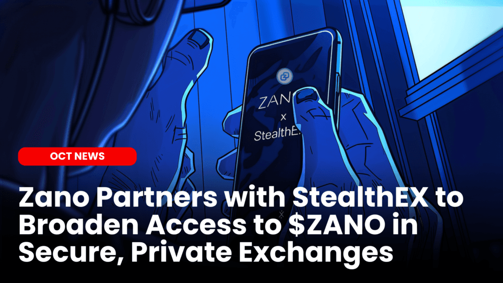 Zano Partners with StealthEX to Broaden Access to $ZANO in Secure, Private Exchanges