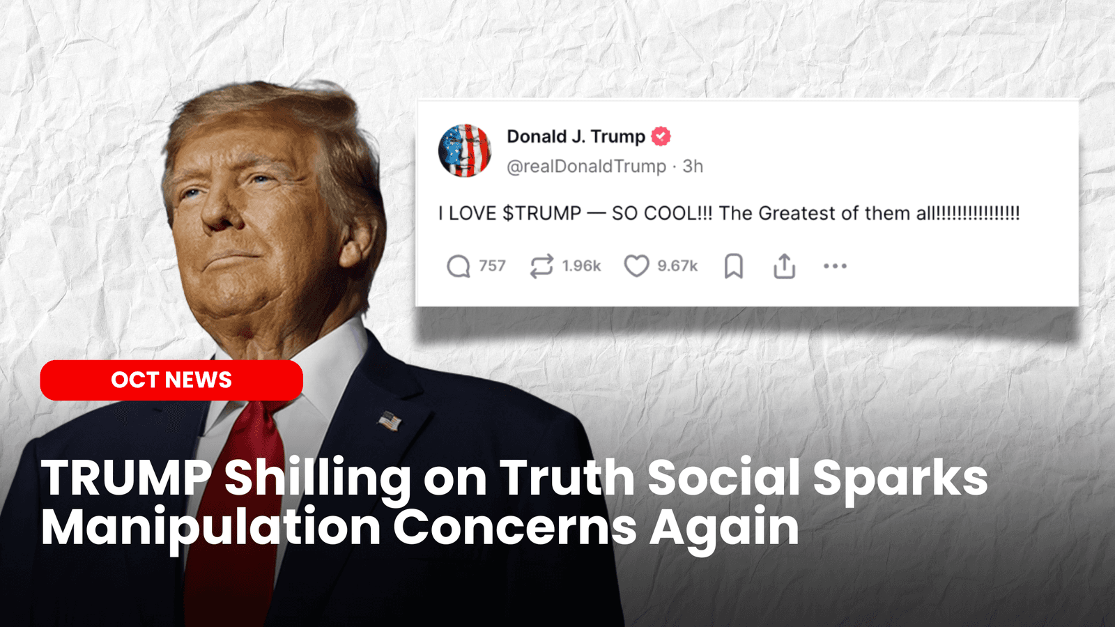 TRUMP Shilling on Truth Social Sparks Manipulation Concerns Again image