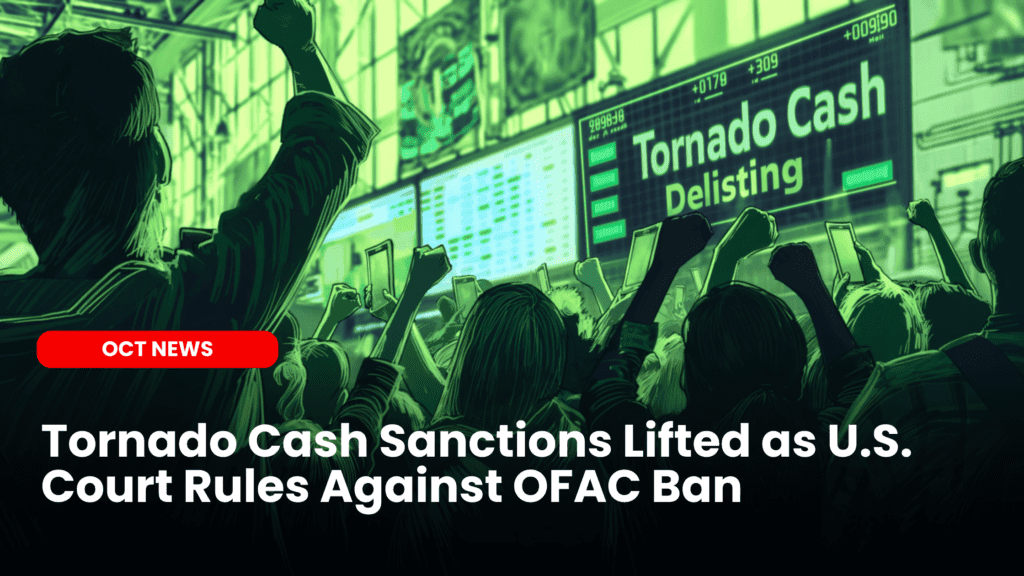 Tornado Cash Sanctions Lifted as U.S. Court Rules Against OFAC Ban image