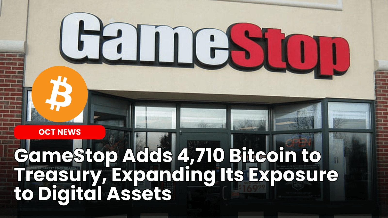 GameStop Adds 4,710 Bitcoin to Treasury, Expanding Its Exposure to Digital Assets image