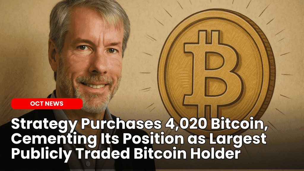 Strategy Purchases 4,020 Bitcoin, Cementing Its Position as Largest Publicly Traded Bitcoin Holder image