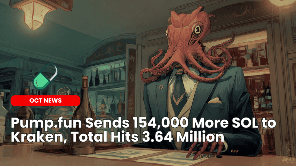 Pump.fun Sends 154,000 More SOL to Kraken, Total Hits 3.64 Million image