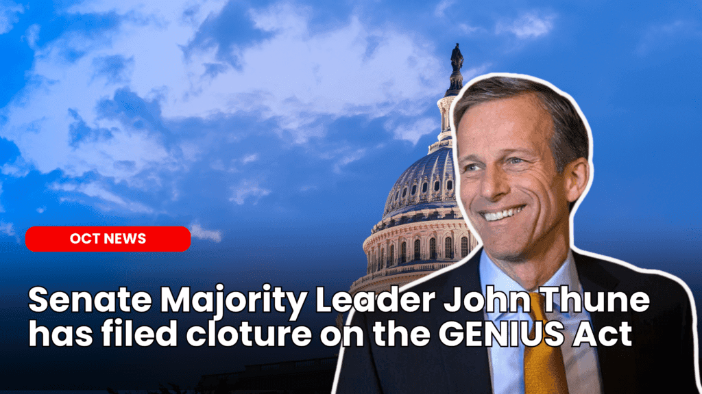 Senate Majority Leader John Thune has filed cloture on the GENIUS Act image