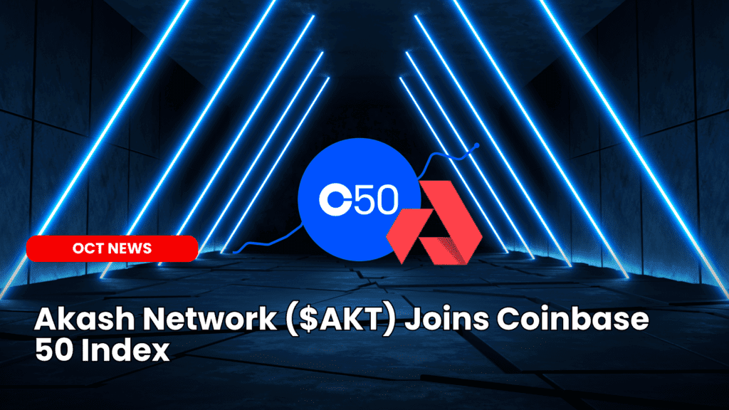 Akash Network ($AKT) Joins Coinbase 50 Index image