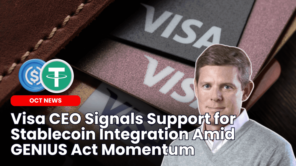 Visa CEO Signals Support for Stablecoin Integration Amid GENIUS Act Momentum image