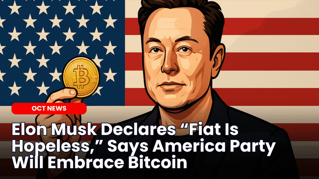 Elon Musk Declares “Fiat Is Hopeless,” Says America Party Will Embrace Bitcoin image