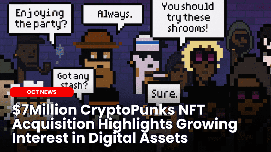 $7Million CryptoPunks NFT Acquisition Highlights Growing Interest in Digital Assets image
