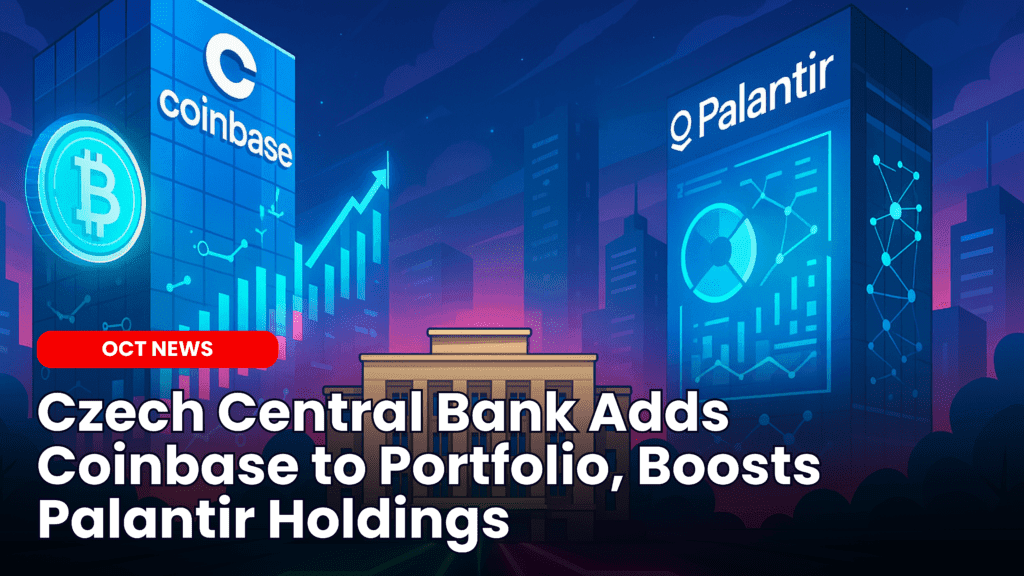 Czech Central Bank Adds Coinbase to Portfolio, Boosts Palantir Holdings image