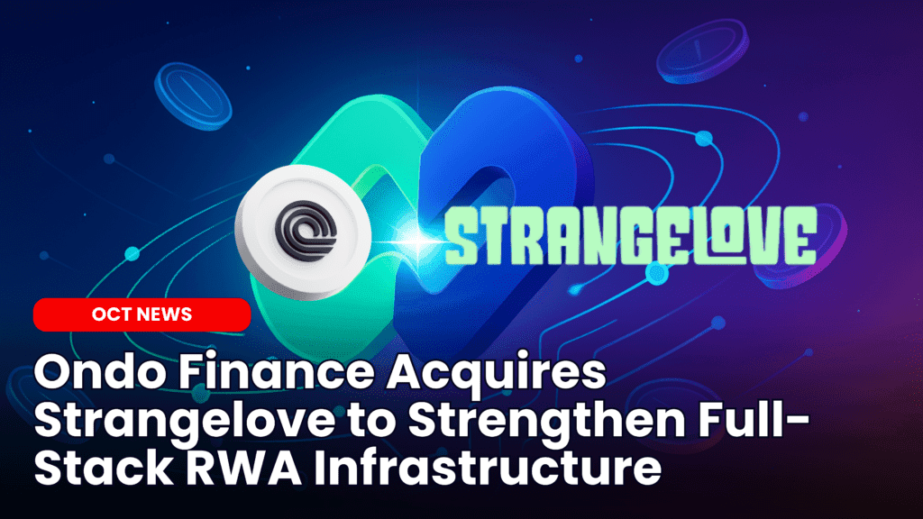 Ondo Finance Acquires Strangelove to Strengthen Full-Stack RWA Infrastructure image
