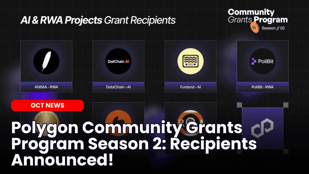  Polygon Community Grants Program Season 2: Recipients Announced image