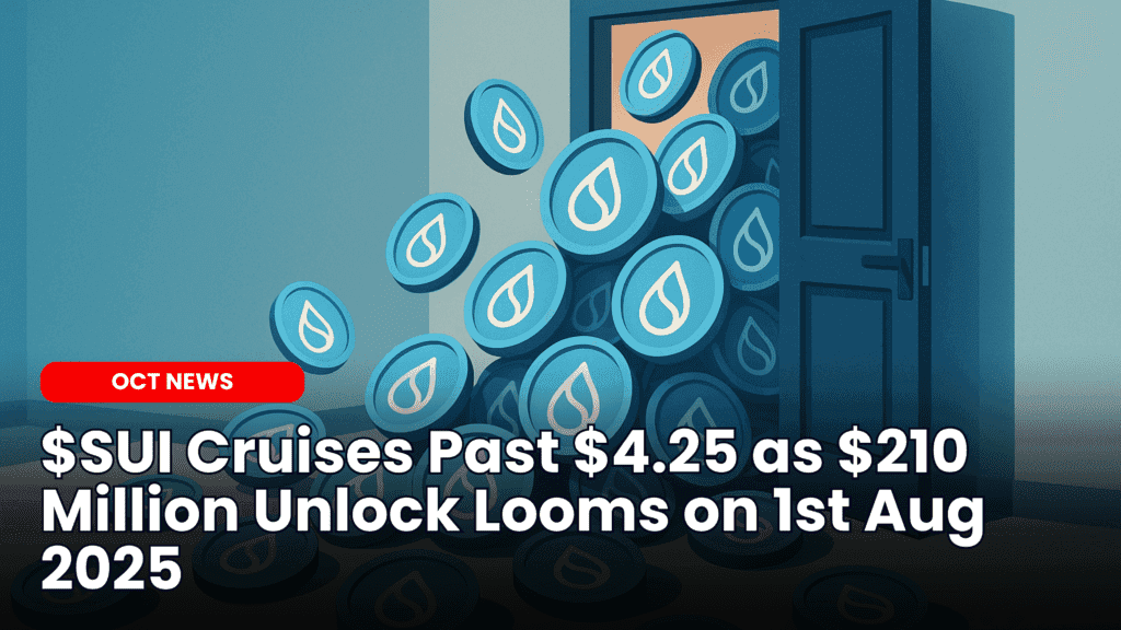 $SUI Cruises Past $4.25 as $210 Million Unlock Looms on 1st Aug 2025 image