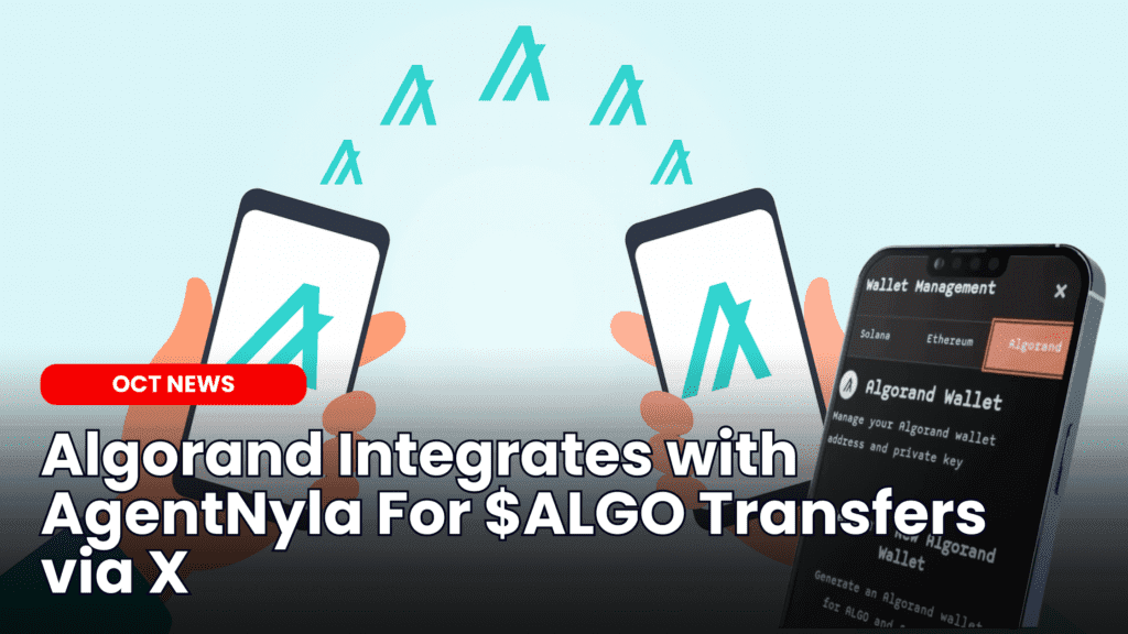 Algorand Integrates with AgentNyla For $ALGO Transfers via X image
