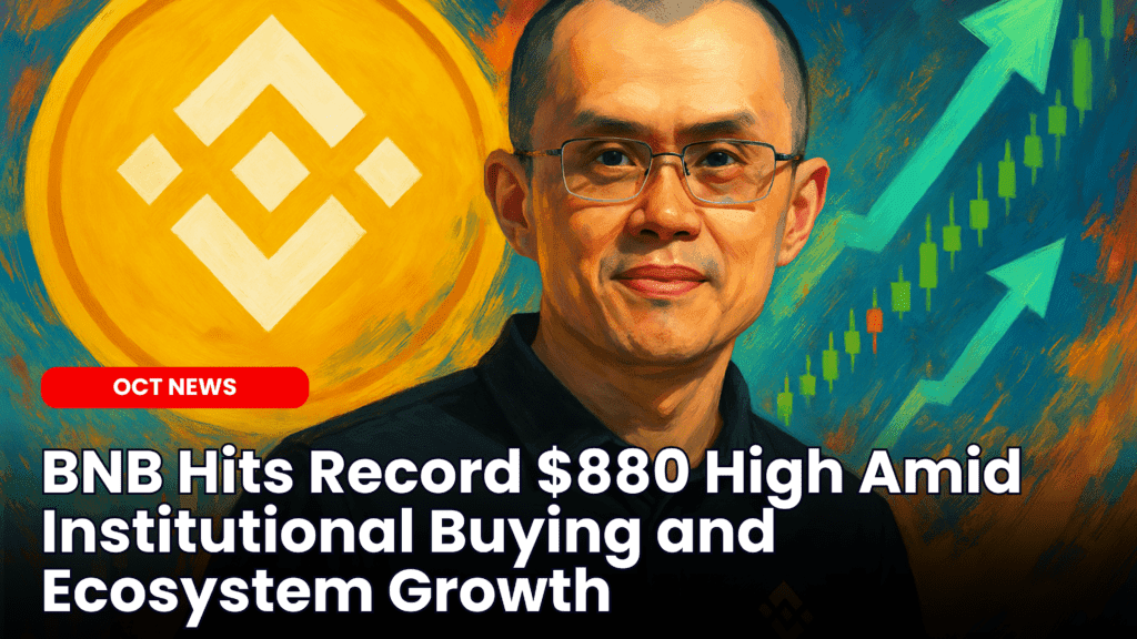 BNB Hits Record $880 High Amid Institutional Buying and Ecosystem Growth image