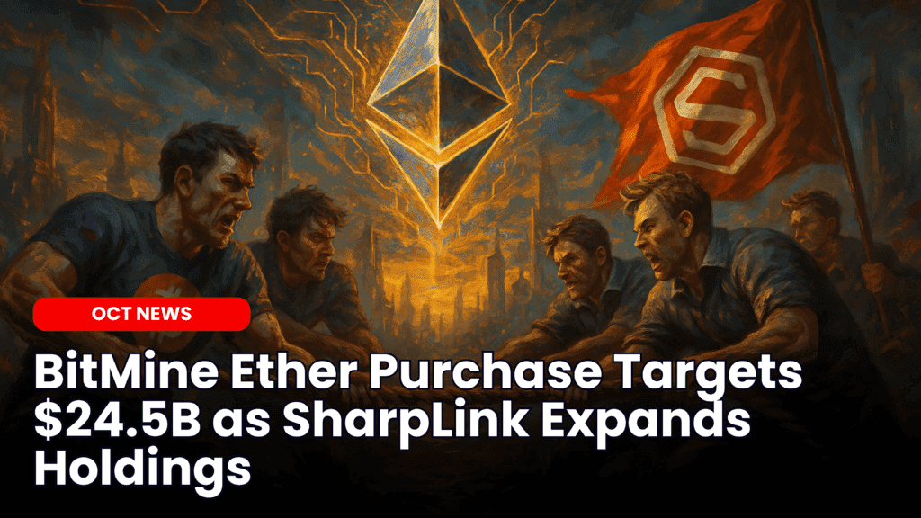 BitMine Ether Purchase Targets $24.5B as SharpLink Expands Holdings image