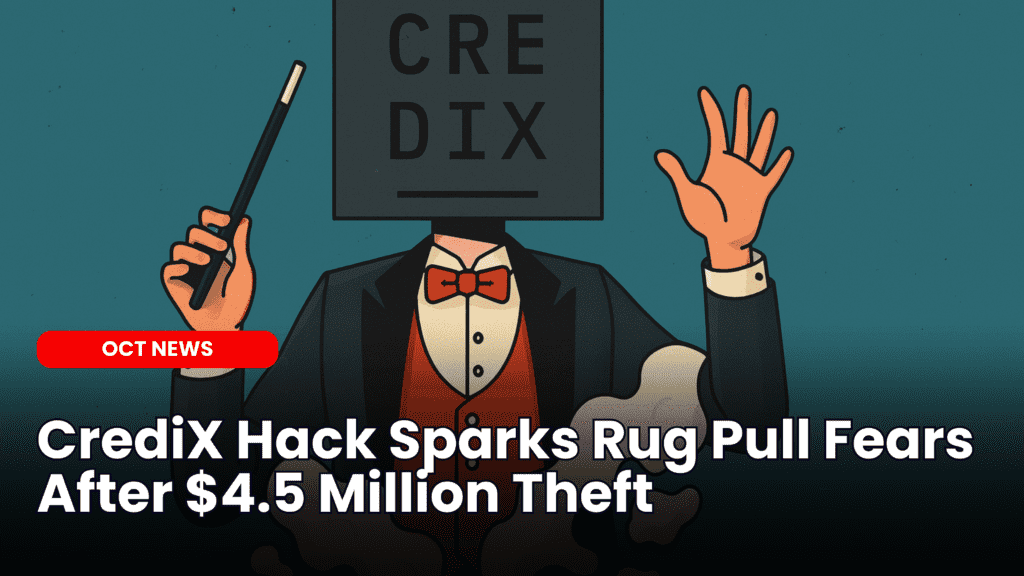 CrediX Hack Sparks Rug Pull Fears After $4.5 Million Theft image