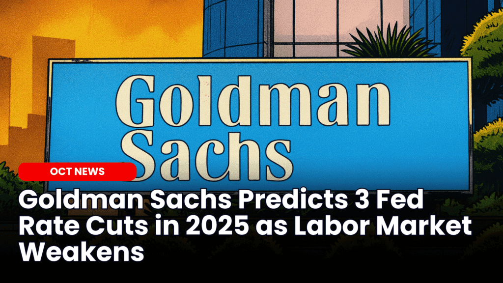 Goldman Sachs Predicts 3 Fed Rate Cuts in 2025 as Labor Market Weakens image