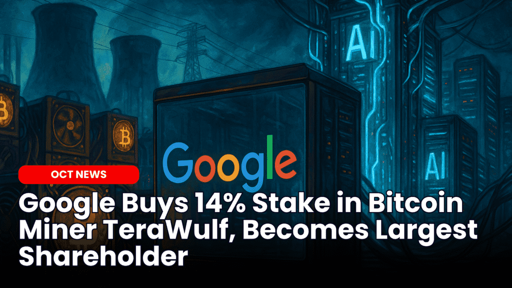 Google Buys 14% Stake in Bitcoin Miner TeraWulf, Becomes Largest Shareholder image