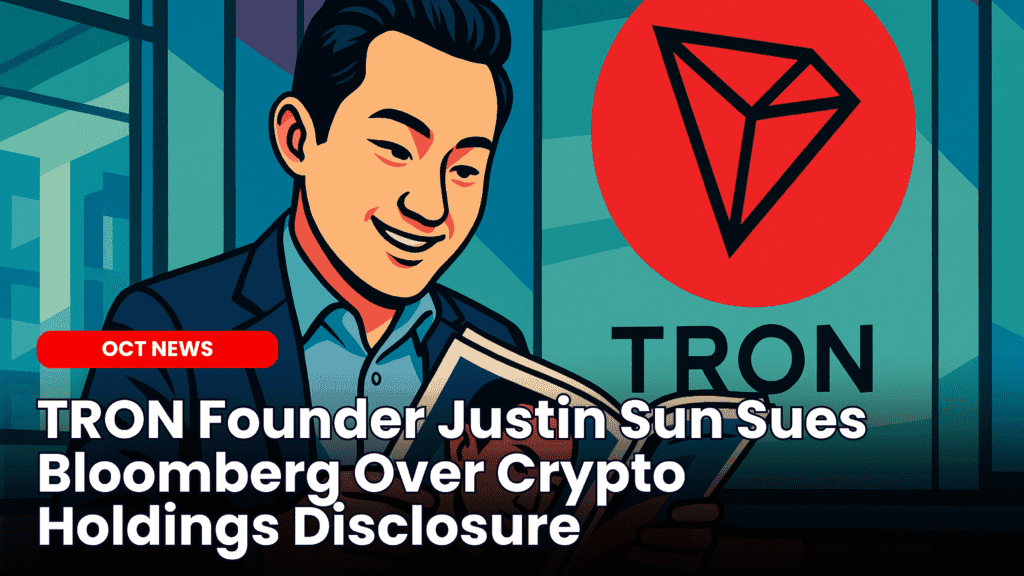 TRON Founder Justin Sun Sues Bloomberg Over Crypto Holdings Disclosure image