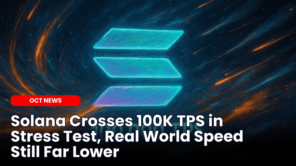 Solana Crosses 100K TPS in Stress Test, Real World Speed Still Far Lower image