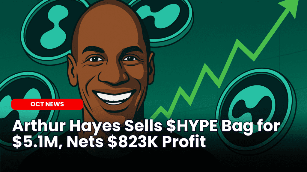 Arthur Hayes Sells $HYPE Bag for $5.1M, Nets $823K Profit image