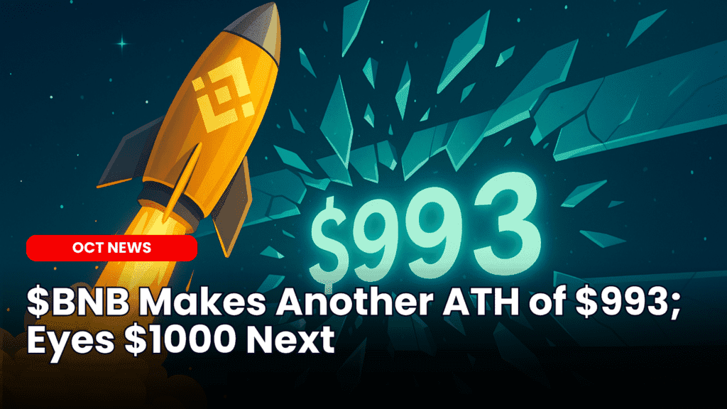 $BNB Makes Another ATH of $993; Eyes $1000 image