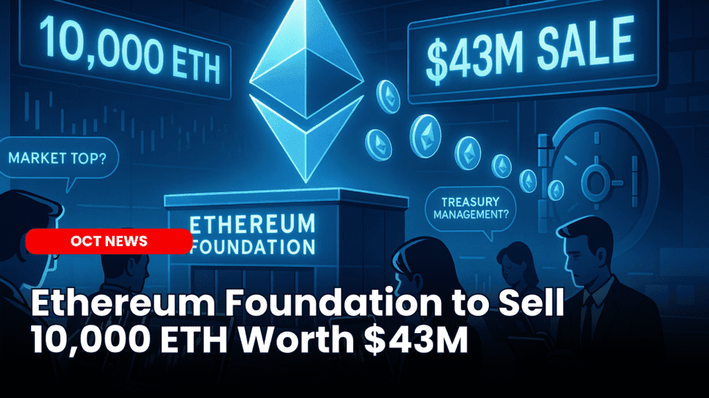Ethereum Foundation to Sell 10,000 ETH Worth $43M image