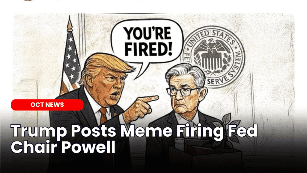 Trump Posts Meme Firing Fed Chair Powell image