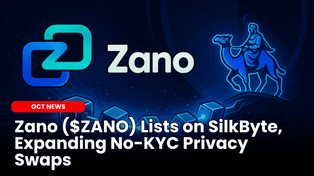 Zano ($ZANO) Lists on SilkByte, Expanding No-KYC Privacy Swaps image