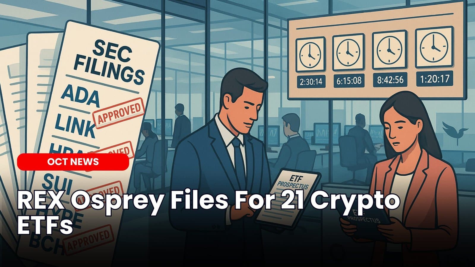 REX Osprey Files For 21 Crypto ETFs image