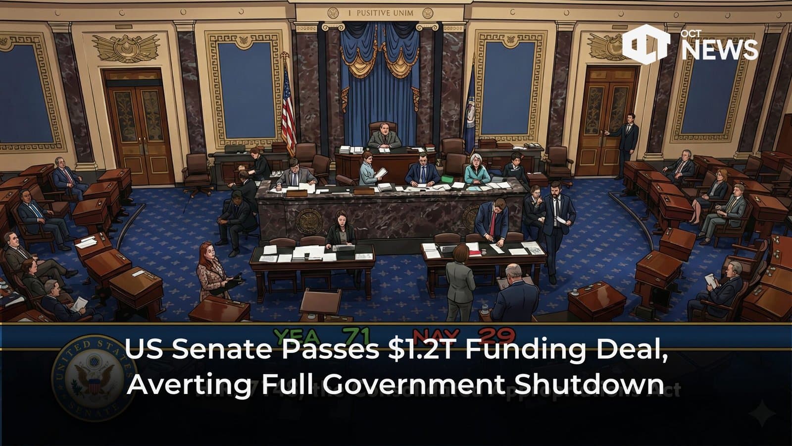 US Senate Passes $1.2T Funding Deal, Averting Full Government Shutdown image