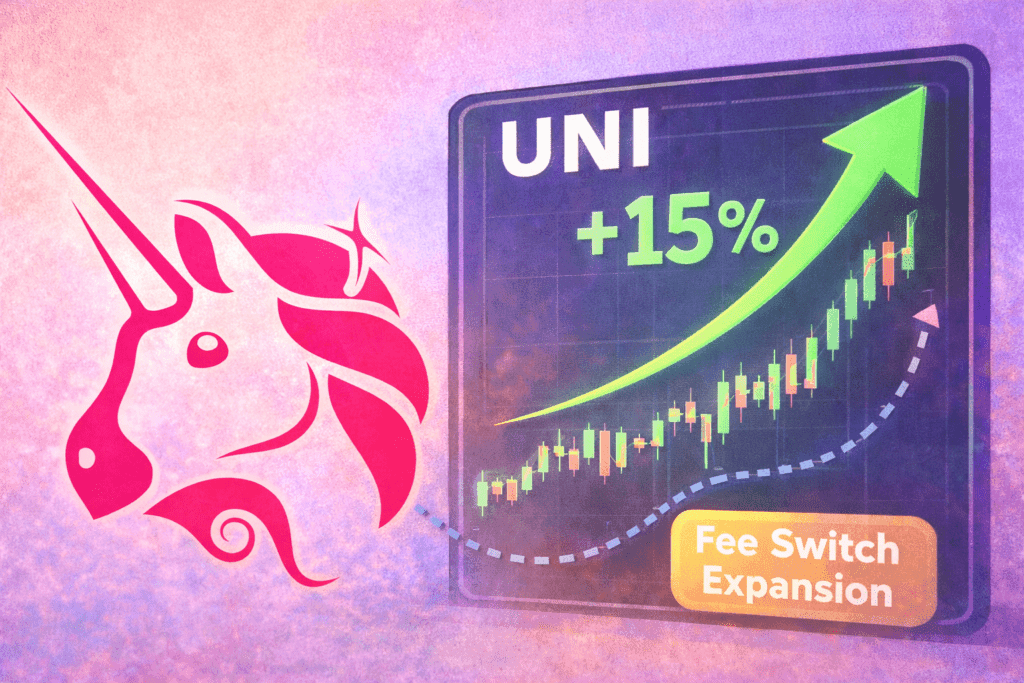 UNI Surges 15% as Uniswap Fee Switch Expansion Nears image