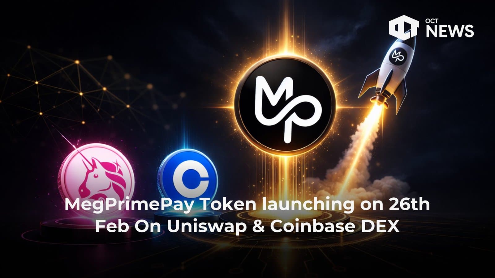 MegPrimePay Token launching on 26th Feb On Uniswap &amp; Coinbase DEX image