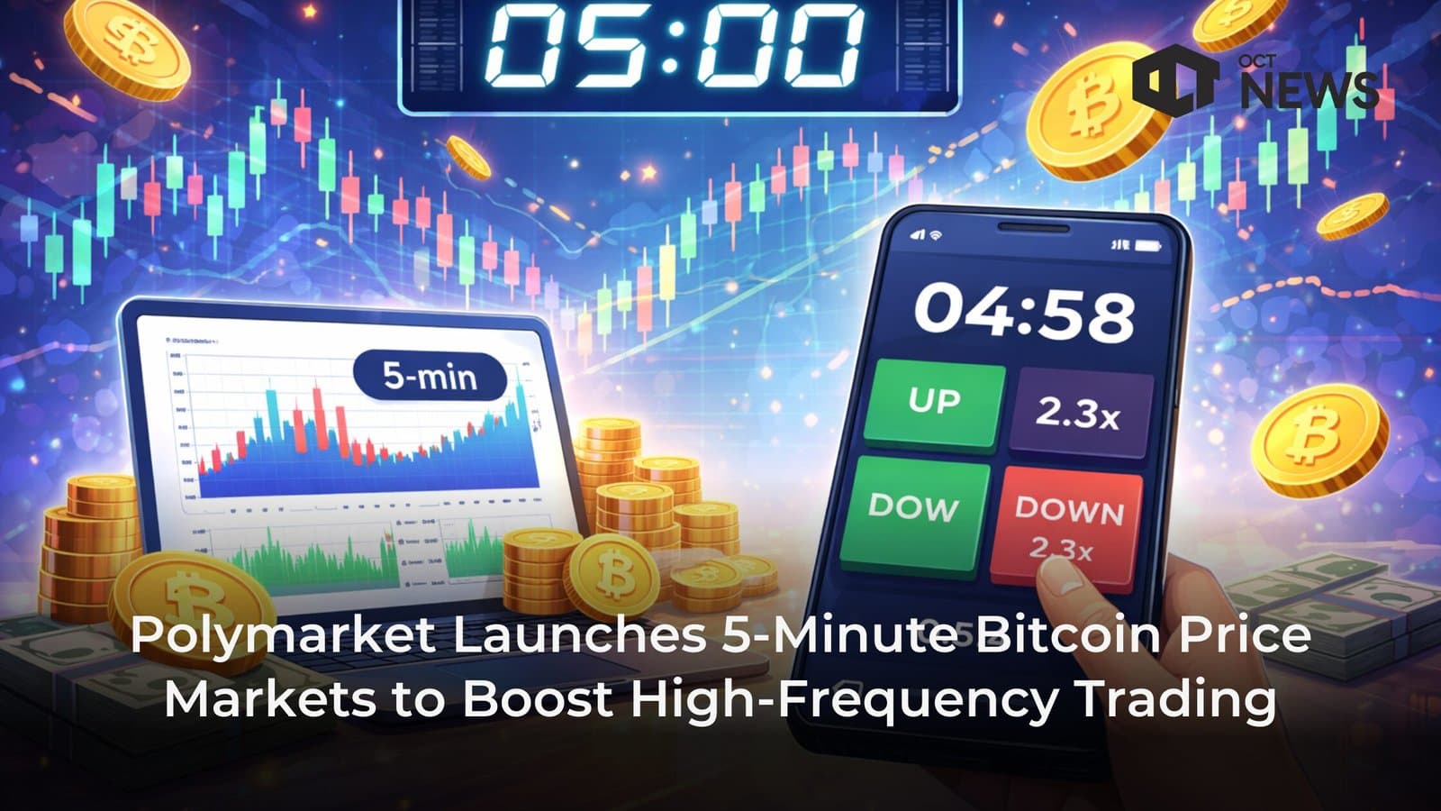 Polymarket Launches 5-Minute Bitcoin Price Markets to Boost High-Frequency Trading image