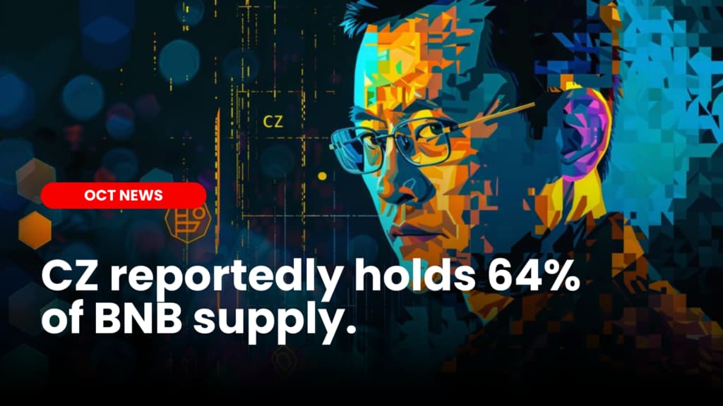 CZ reportedly holds 64% of BNB supply