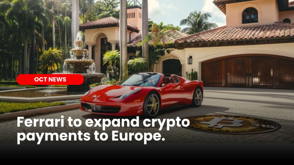 Ferrari expands cryptocurrency payments to Europe