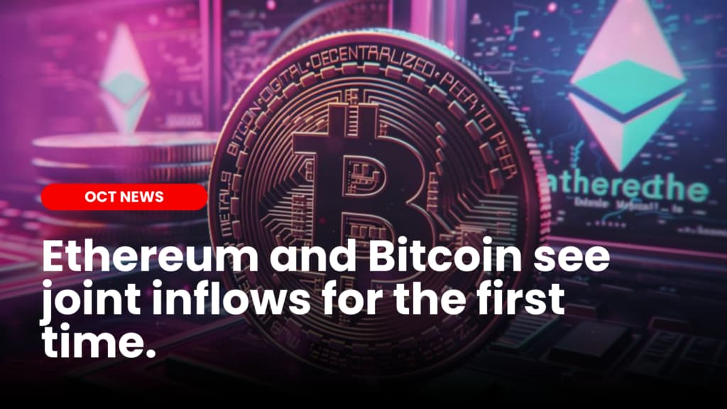 Bitcoin and Ethereum ETFs see positive inflows first time together