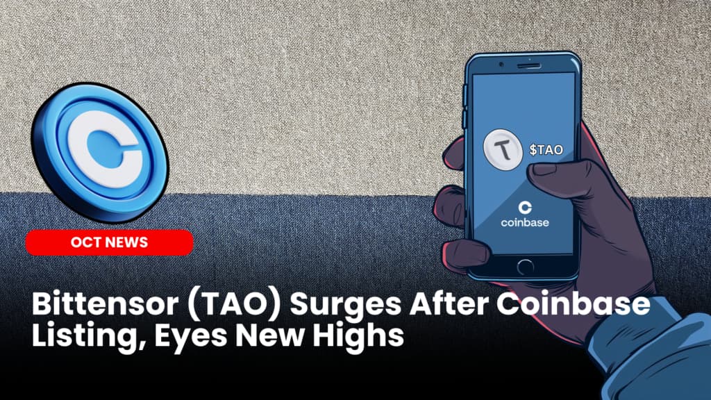 Bittensor (TAO) Surges After Coinbase Listing, Eyes New Highs