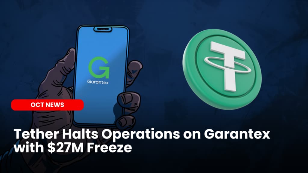 Tether Halts Operations on Garantex with $27M Freeze image