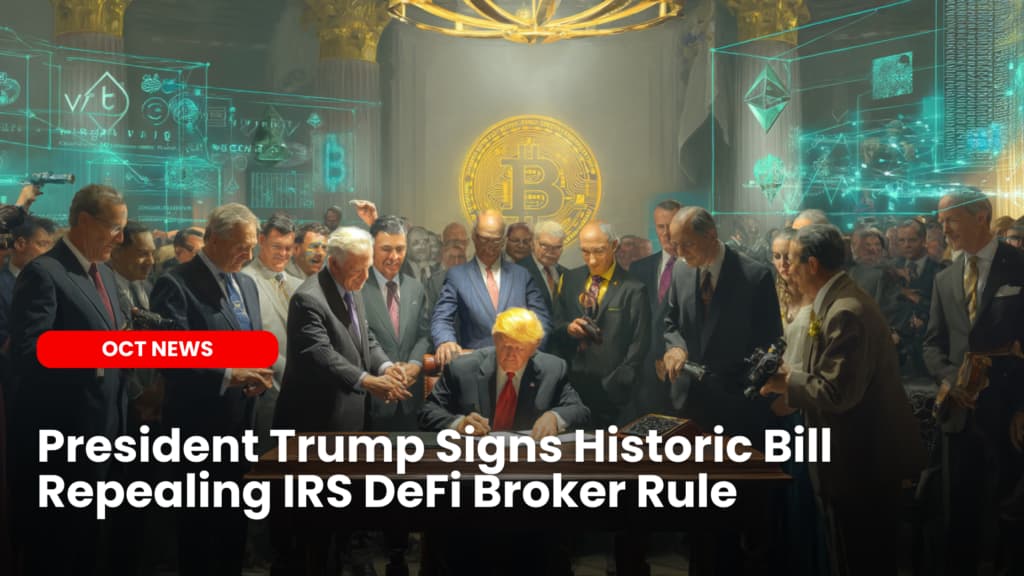 President Trump Signs Historic Bill Repealing IRS DeFi Broker Rule