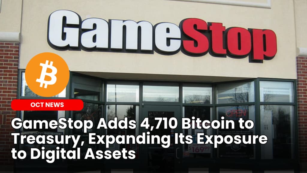 GameStop Adds 4,710 Bitcoin to Treasury, Expanding Its Exposure to Digital Assets image
