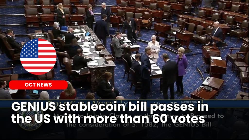GENIUS stablecoin bill passes in the US with more than 60 votes