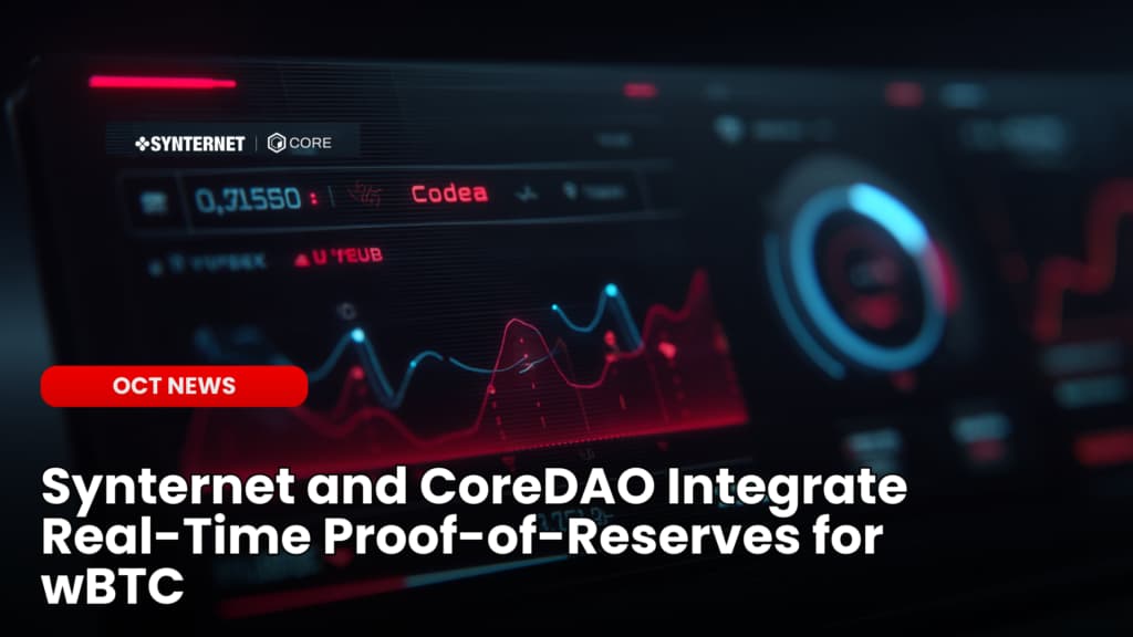 Synternet and CoreDAO Integrate Real-Time Proof-of-Reserves for wBTC