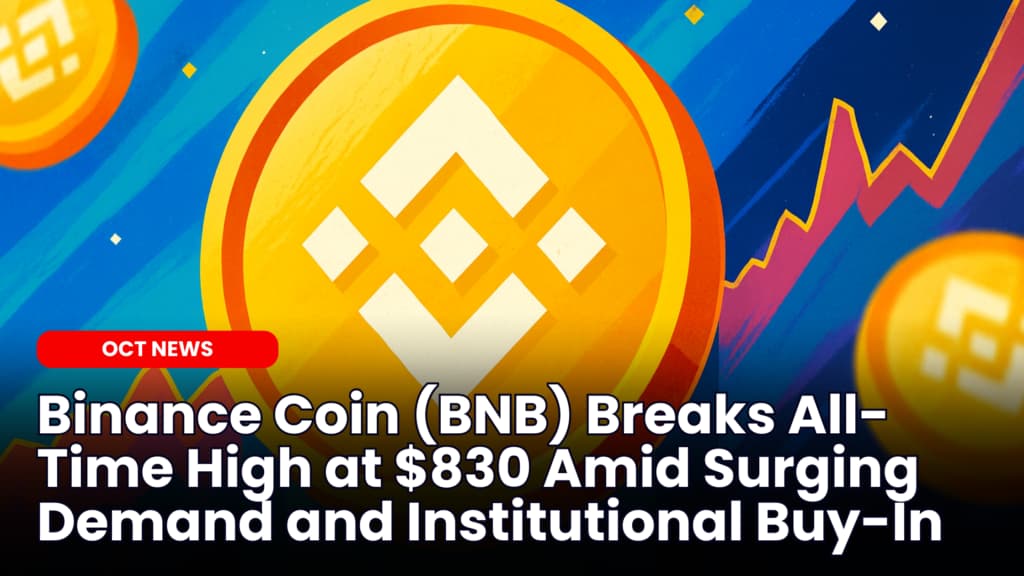 Binance Coin (BNB) Breaks All-Time High at $830 Amid Surging Demand and Institutional Buy-In
