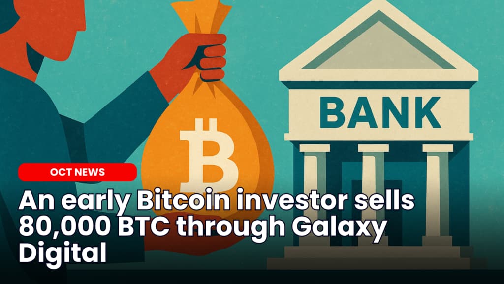 An early Bitcoin investor sells 80,000 BTC through Galaxy Digital