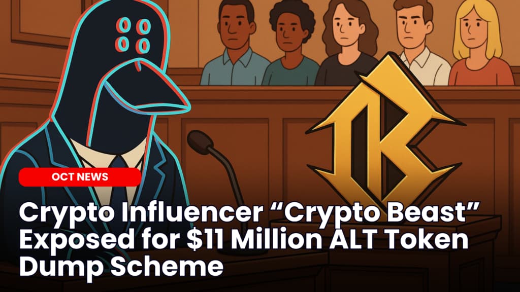 Crypto Influencer “Crypto Beast” Exposed for $11 Million ALT Token Dump Scheme